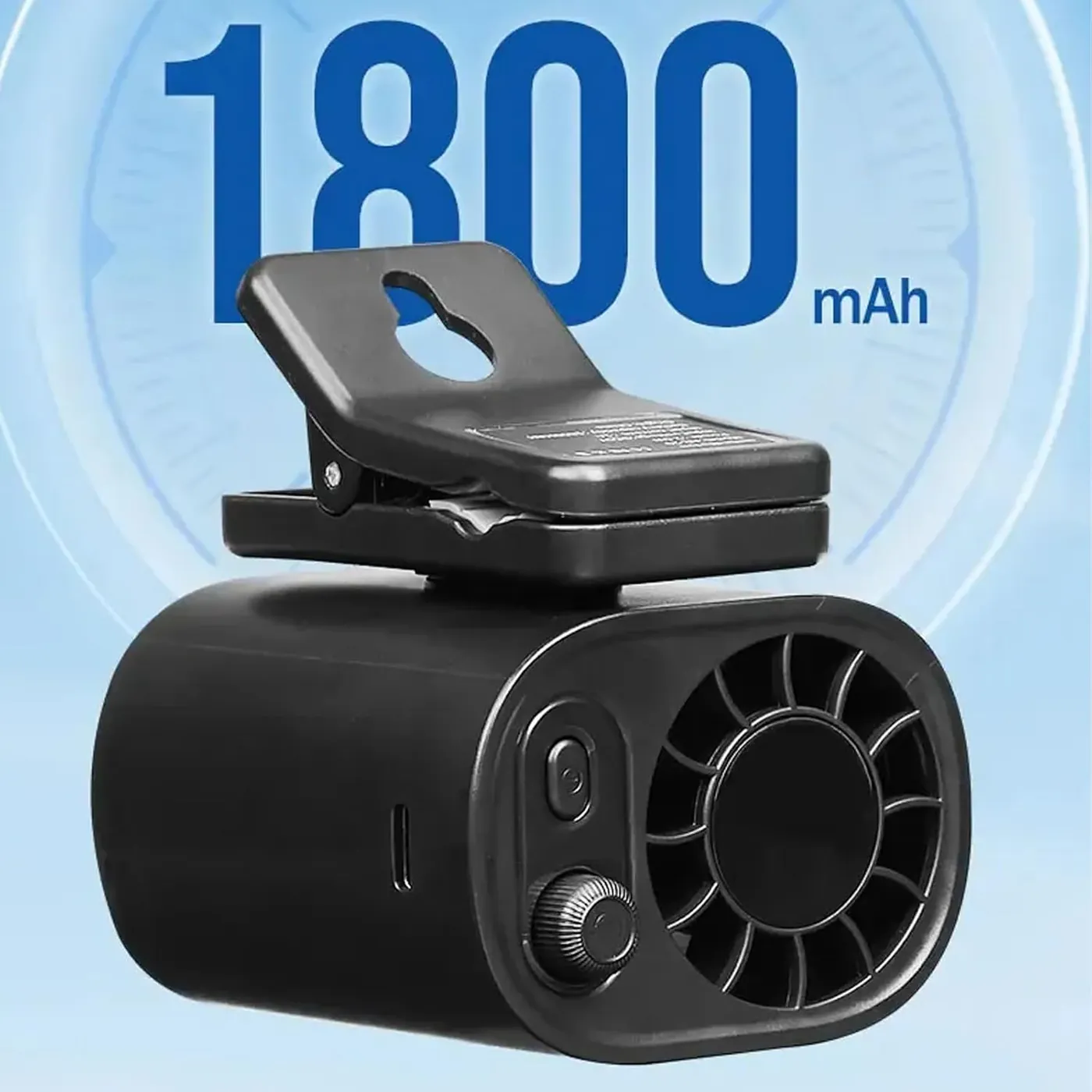 Coolioz fan with 1800 mAh long-lasting rechargeable battery